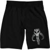 imageBioworld The Mandalorian Mythosaur Skull Mens Black Sleep Pajama ShortsBlack