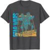 imageStar Wars Classic Stormtrooper Neon Distressed Grid TShirtDark Heather Grey