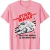 imageStar Wars Millennium Falcon May The Force Be With You TShirtPink