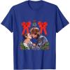 imageStar Wars Princess Leia Han Solo Mistletoe Kiss Holiday TShirtRoyal Blue