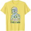 imageStar Wars The Mandalorian and Grogu This is the Way Cute TShirtLemon Yellow