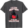 imageStar Wars Valentines Day Vader It Is Your Destiny Be Mine TShirtDark Heather Grey