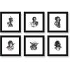 imageTrends International Gallery Pops Star Wars Saga  Artistic Atmosphere Wall Art Bundle 6Pack Wall Poster 12quot x 12quot Black Frame VersionBlack Framed Version