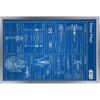 imageTrends International Star Wars Saga  Rebel Blueprint Wall Poster 22375quot x 34quot Unframed VersionSilver Framed Version