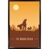 imageTrends International Star Wars The Mandalorian  Mando and The Child At Dusk Wall Poster 22375quot x 34quot Unframed VersionBlack Framed Version