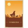 imageTrends International Star Wars The Mandalorian  Mando and The Child At Dusk Wall Poster 22375quot x 34quot Unframed VersionBlonde Framed Version