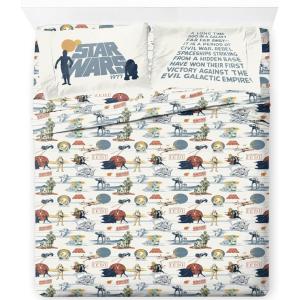 imageJay Franco Kids Sheet Set with Fitted Flat Sheets ampamp Pillow Cover  UltraSoft Bedding with Pillowcase for Room Decor Beige  Star Wars 4 Piece Full