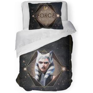 imageJay Franco Star Wars The Clone Wars Ahsoka Force Full Comforter ampamp Sham Set  Kids Super Soft Bedding  Fade Resistant Microfiber Official Star Wars Product
