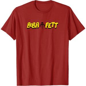 imageStar Wars  Bob Fett Logo TShirtCranberry Red