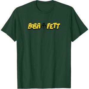 imageStar Wars  Bob Fett Logo TShirtDark Green