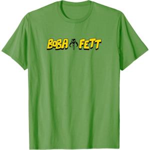 imageStar Wars  Bob Fett Logo TShirtGrass Green
