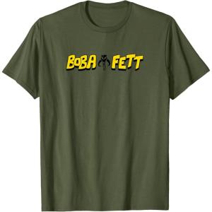 imageStar Wars  Bob Fett Logo TShirtOlive Green