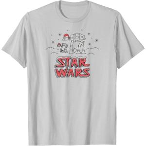 imageStar Wars  Holiday ATAT Scribbles TShirtSilver Grey