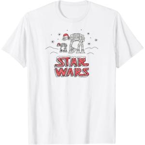 imageStar Wars  Holiday ATAT Scribbles TShirtWhite