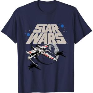 imageStar Wars Classic Death Star XWing Approach TShirtNavy Blue