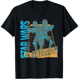 imageStar Wars Classic Stormtrooper Neon Distressed Grid TShirtBlack