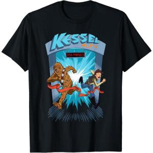 imageStar Wars Kessel Run 11 59 Parsecs Chewbacca ampamp Han Solo TShirtBlack