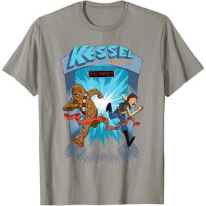 imageStar Wars Kessel Run 11 59 Parsecs Chewbacca ampamp Han Solo TShirtSlate Grey
