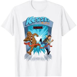 imageStar Wars Kessel Run 11 59 Parsecs Chewbacca ampamp Han Solo TShirtWhite