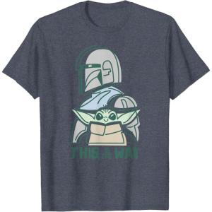 imageStar Wars The Mandalorian and Grogu This is the Way Cute TShirtHeather Blue