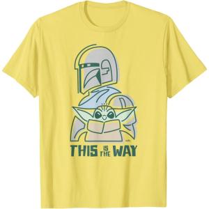 imageStar Wars The Mandalorian and Grogu This is the Way Cute TShirtLemon Yellow