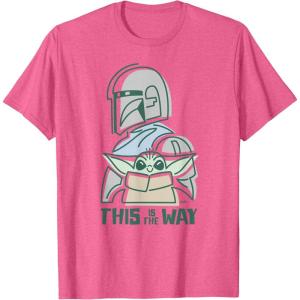 imageStar Wars The Mandalorian and Grogu This is the Way Cute TShirtPink Heather
