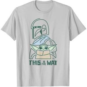 imageStar Wars The Mandalorian and Grogu This is the Way Cute TShirtSilver Grey