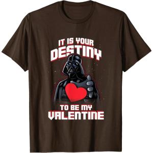 imageStar Wars Valentines Day Vader It Is Your Destiny Be Mine TShirtBrown