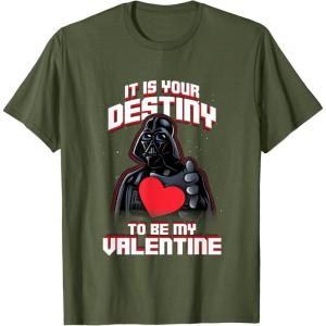 imageStar Wars Valentines Day Vader It Is Your Destiny Be Mine TShirtOlive Green
