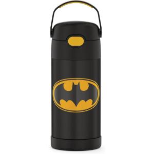 imageTHERMOS FUNTAINER Water Bottle with Straw  12 Ounce  Kids Stainless Steel Vacuum Insulated Water Bottle with Lid MandalorianBatman
