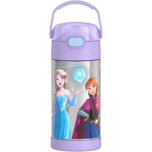 imageTHERMOS FUNTAINER Water Bottle with Straw  12 Ounce  Kids Stainless Steel Vacuum Insulated Water Bottle with Lid MandalorianFrozen 2