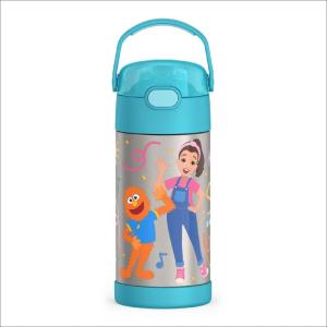 imageTHERMOS FUNTAINER Water Bottle with Straw  12 Ounce  Kids Stainless Steel Vacuum Insulated Water Bottle with Lid MandalorianMs Rachel