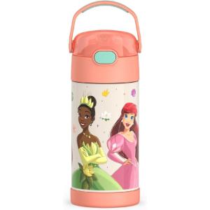 imageTHERMOS FUNTAINER Water Bottle with Straw  12 Ounce  Kids Stainless Steel Vacuum Insulated Water Bottle with Lid MandalorianPrincess