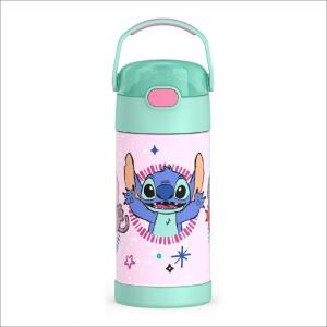 imageTHERMOS FUNTAINER Water Bottle with Straw  12 Ounce  Kids Stainless Steel Vacuum Insulated Water Bottle with Lid MandalorianStitch