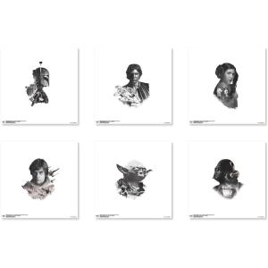 imageTrends International Gallery Pops Star Wars Saga  Artistic Atmosphere Wall Art Bundle 6Pack Wall Poster 12quot x 12quot Black Frame VersionUnframed Version