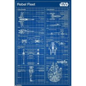 imageTrends International Star Wars Saga  Rebel Blueprint Wall Poster 22375quot x 34quot Unframed VersionUnframed Version