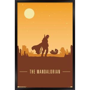 imageTrends International Star Wars The Mandalorian  Mando and The Child At Dusk Wall Poster 22375quot x 34quot Unframed VersionBlack Framed Version