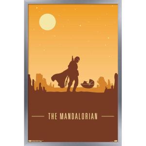 imageTrends International Star Wars The Mandalorian  Mando and The Child At Dusk Wall Poster 22375quot x 34quot Unframed VersionSilver Framed Version
