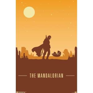 imageTrends International Star Wars The Mandalorian  Mando and The Child At Dusk Wall Poster 22375quot x 34quot Unframed VersionUnframed Version
