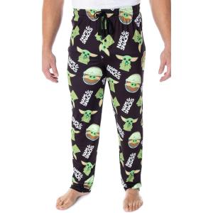 imageStar Wars Mens The Mandalorian Baby Yoda Snacks And Naps Loungewear Pajama PantsSnacks and Naps