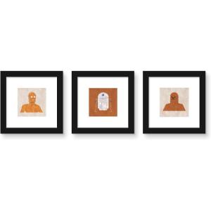 imageTrends International Gallery Pops Star Wars Saga  Abstract Art Characters Wall Art Bundle 3Pack Wall Poster 12quot x 12quot Black Frame VersionBlack Framed Version