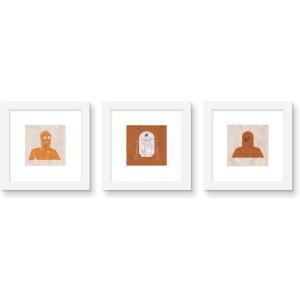 imageTrends International Gallery Pops Star Wars Saga  Abstract Art Characters Wall Art Bundle 3Pack Wall Poster 12quot x 12quot Black Frame VersionWhite Framed Version