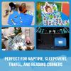 imageJay Franco Kids Nap Mat with Embedded Pillow ampamp Blanket  Soft 46quotx20quot Microfiber Sleeping Bag with Name Tag ampamp Handle for School Travel Sleepover Gray  Star WarsBlue  Spidey  Friends