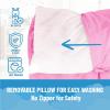 imageJay Franco Kids Nap Mat with Embedded Pillow ampamp Blanket  Soft 46quotx20quot Microfiber Sleeping Bag with Name Tag ampamp Handle for School Travel Sleepover Gray  Star WarsPink  Minnie Mouse