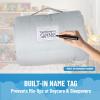 imageJay Franco Kids Nap Mat with Embedded Pillow ampamp Blanket  Soft 46quotx20quot Microfiber Sleeping Bag with Name Tag ampamp Handle for School Travel Sleepover Gray  Star WarsGray  Star Wars