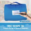imageJay Franco Kids Nap Mat with Embedded Pillow ampamp Blanket  Soft 46quotx20quot Microfiber Sleeping Bag with Name Tag ampamp Handle for School Travel Sleepover Gray  Star WarsBlue  Spidey  Friends