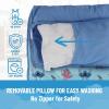 imageJay Franco Kids Nap Mat with Embedded Pillow ampamp Blanket  Soft 46quotx20quot Microfiber Sleeping Bag with Name Tag ampamp Handle for School Travel Sleepover Gray  Star WarsBlue  Lilo  Stitch