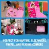 imageJay Franco Kids Nap Mat with Embedded Pillow ampamp Blanket  Soft 46quotx20quot Microfiber Sleeping Bag with Name Tag ampamp Handle for School Travel Sleepover Gray  Star WarsPink  Minnie Mouse