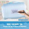 imageJay Franco Kids Nap Mat with Embedded Pillow ampamp Blanket  Soft 46quotx20quot Microfiber Sleeping Bag with Name Tag ampamp Handle for School Travel Sleepover Gray  Star WarsPink  Bluey