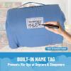 imageJay Franco Kids Nap Mat with Embedded Pillow ampamp Blanket  Soft 46quotx20quot Microfiber Sleeping Bag with Name Tag ampamp Handle for School Travel Sleepover Gray  Star WarsBlue  Lilo  Stitch